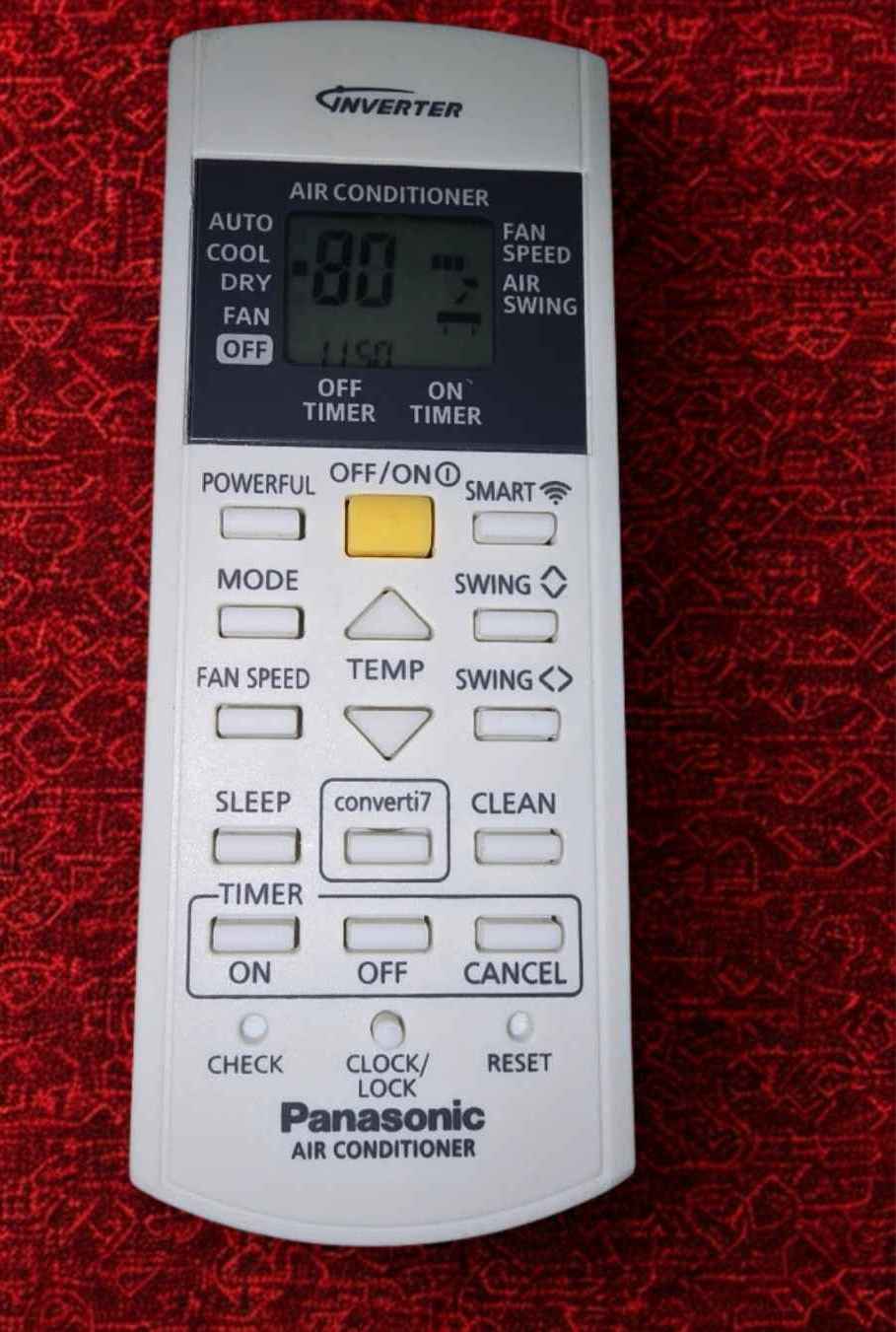 Panasonic AC Remote with sleep mode function
